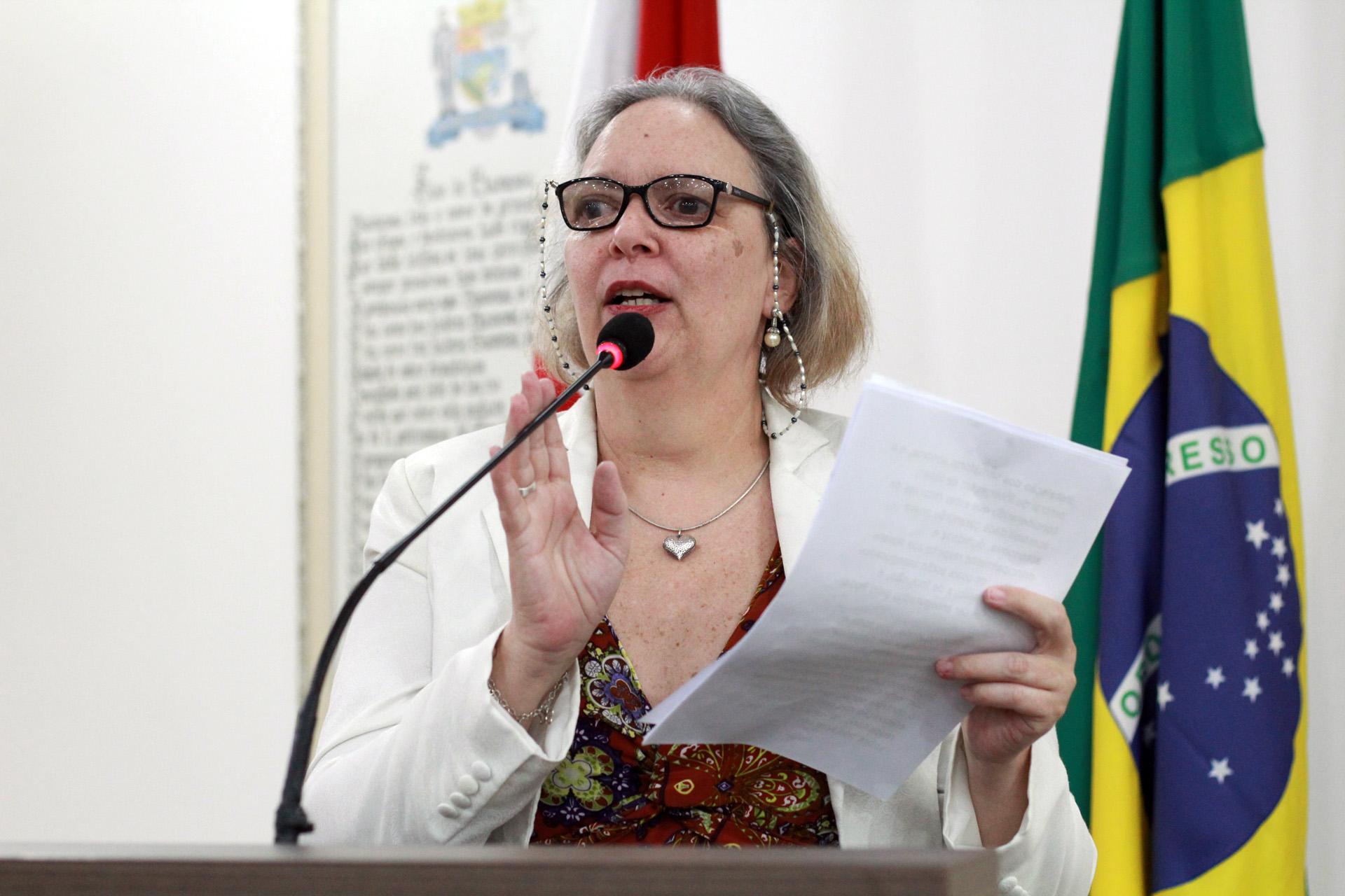 Representante do Conselho Municipal da Pessoa com Deficiência fala na tribuna sobre os direitos e as reivindicações desse público