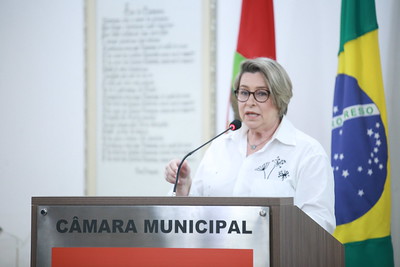 Historiadora ocupa a tribuna livre para falar sobre pesquisa histórica das casas de comércio da Rua XV