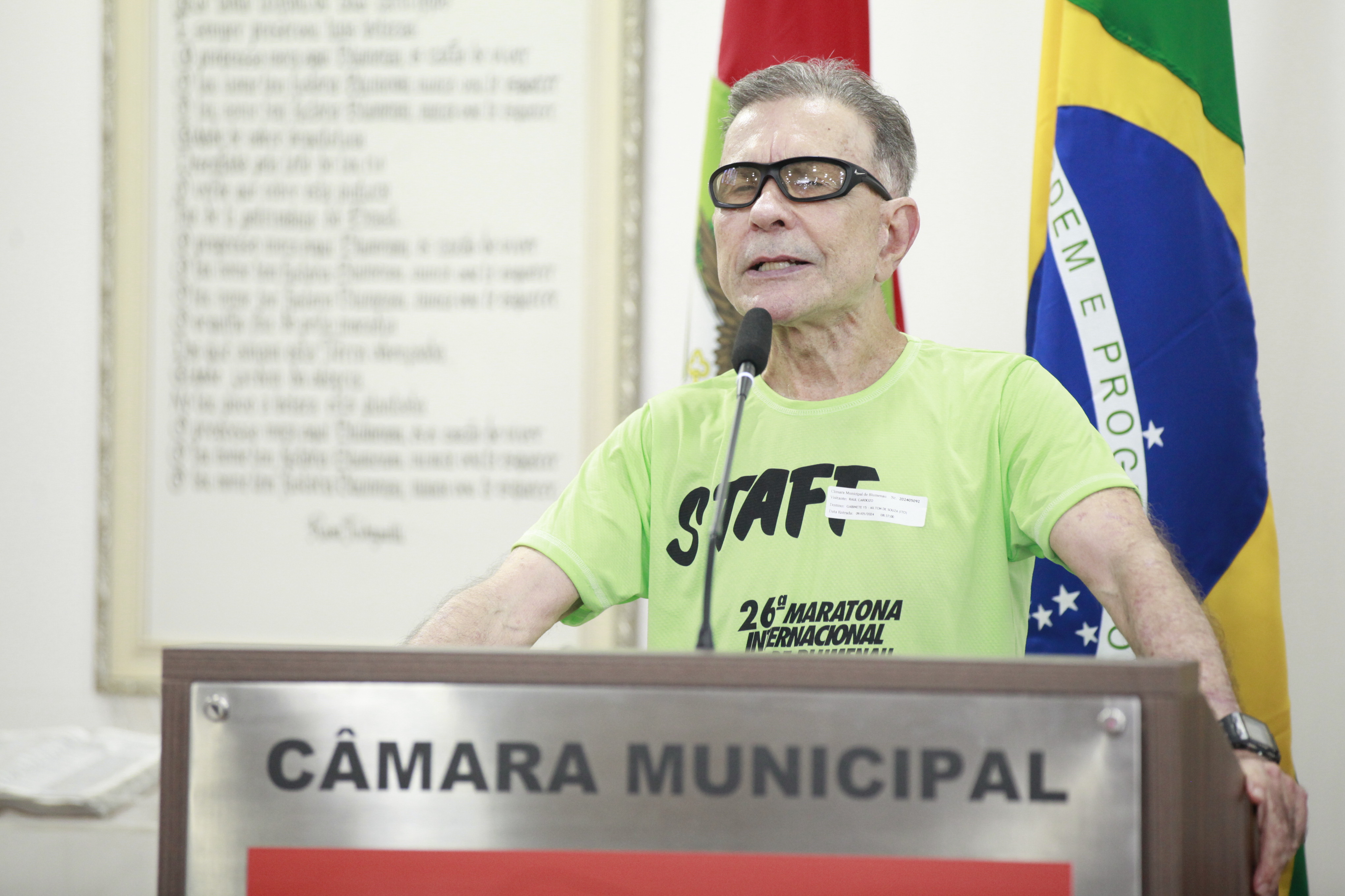 Presidente da Corblu faz balanço na tribuna livre da 26ª edição da Maratona Internacional de Blumenau