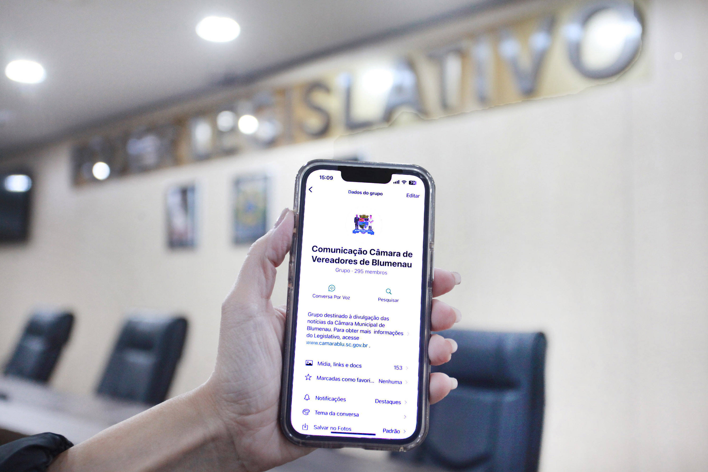 Receba no WhatsApp as principais notícias da Câmara de Blumenau